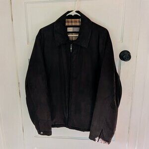 Joseph Abboud Men's Faux Suede Insulated Jacket, size L, Chocolate brown color